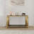 Aaradhya Wood Storage Console Table with Sturdy Metal Frame and Tempered Glass Top-1034306748