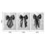 Bow Pictures Girls Bathroom Bedroom Wall Decor, Bow Wall Art Framed 12X16inchx3 Pieces-1213381616