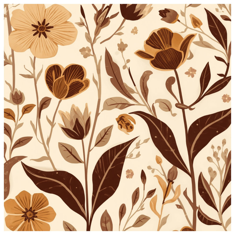 Housses de couette Botanical Floral Illustration, King
