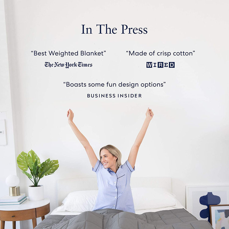 Weighted Throw Blanket, Queen, Blue, 25