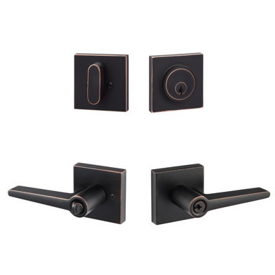 Basel Square Entry Lever With Deadbolt Combo