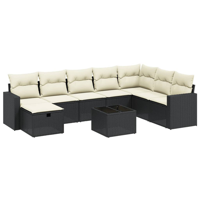 Vidaxl Garden Sofa Set  Poly Rattan Large Modular Garden Sofa Set