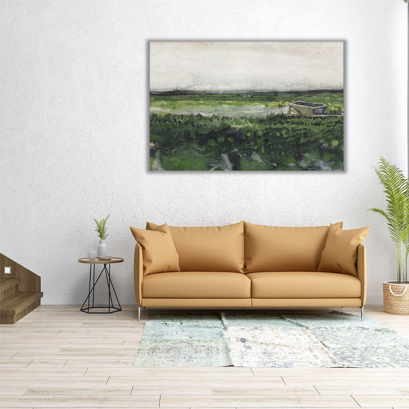 Paysage avec brouette, 1883 - reproduction d'art sur toile, H 20 po x l 30 po