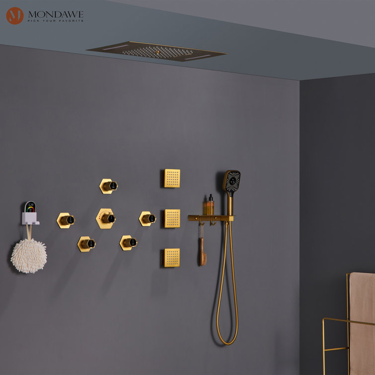 AquaRhapsody Thermostatic Complete Shower System with Rough in-Valve