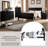 Black Solid Wood Sleigh Bed