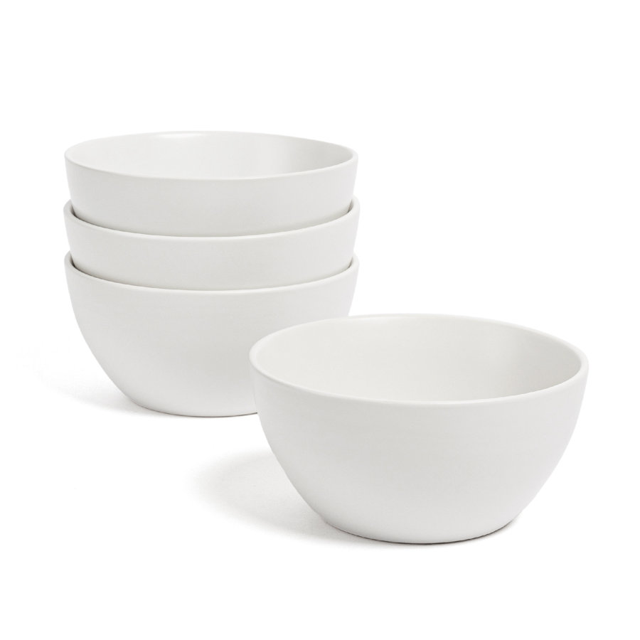 over&back Coupe Semi Hand-Finished Stoneware Cereal Bowls