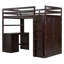 Lit mezzanine avec bureau intégré, tablette de rangement, 3 tiroirs et garde-robe-1016235202-1016235231