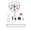 Lustre 6 lumières Mid-Century Curve-451391529