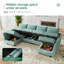 Canapé modulaire réversible en L avec repose-pieds avec rangement Manusite-317393418