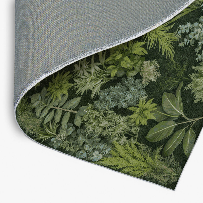 Tapis d'intérieur et d'extérieur vert Nature, Rectangle 4pi x 6 pi