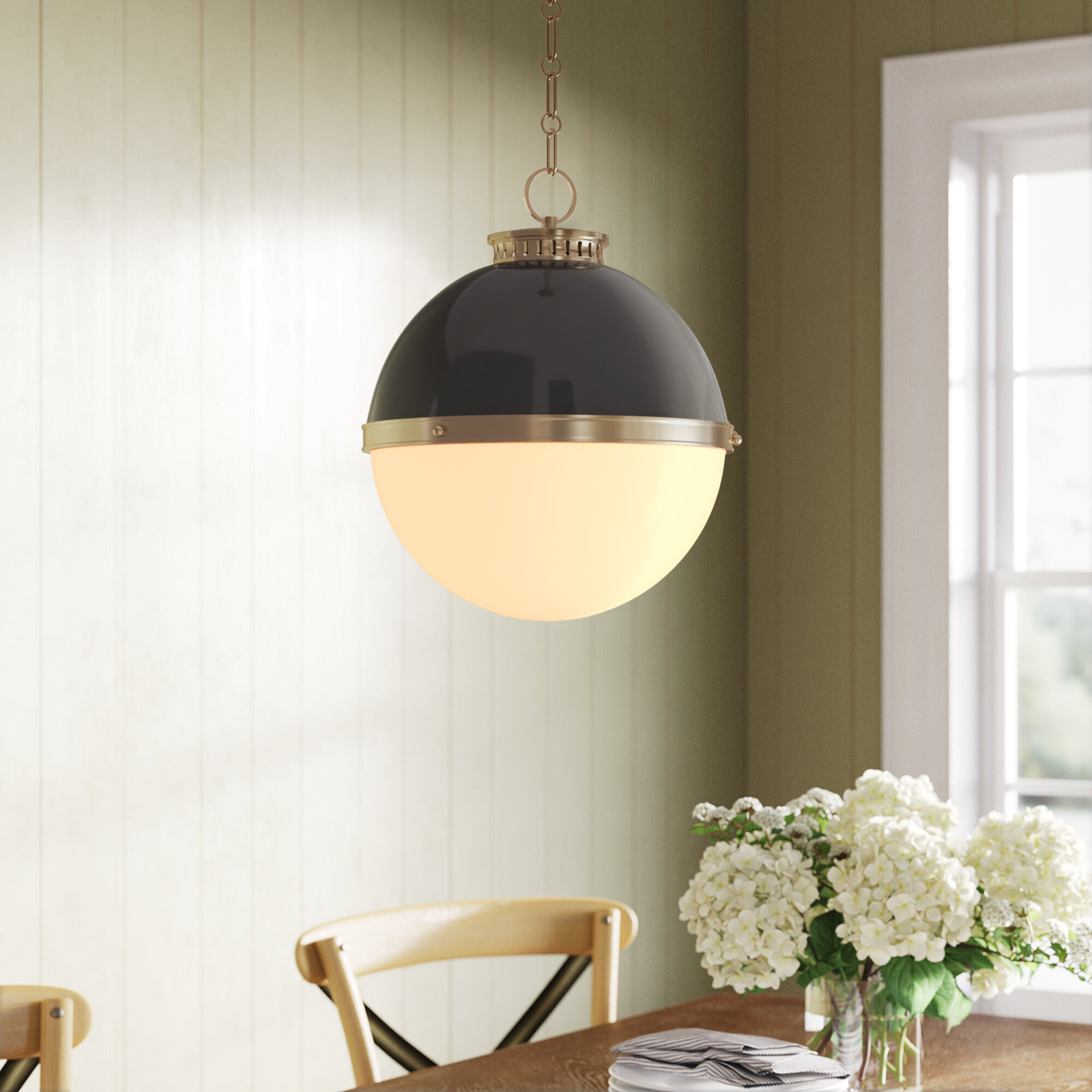Manila Single Light Glass Pendant, Aged/Antique Distressed Bronze