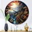Magie marchant vers le grand mystère I - Horloge murale paysage abstrait-93380154
