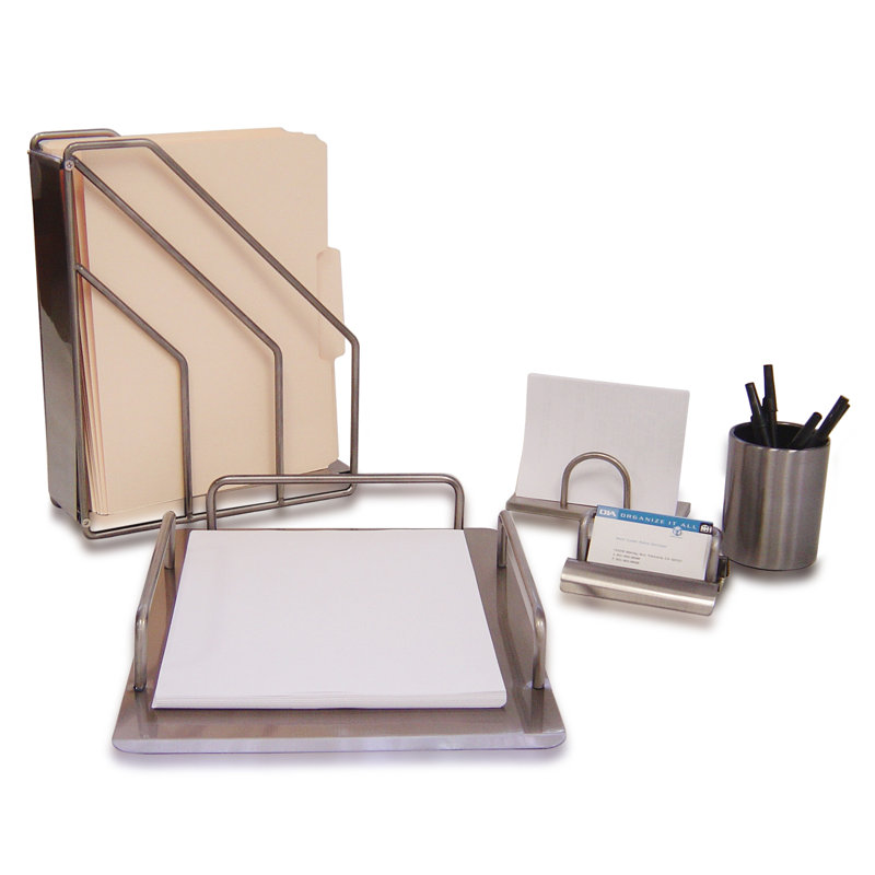 Metal Desk Organizer Set
