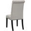 Chaises d'appoint rustiques 2 - couleur principale grise, rembourrage en mousse, pieds fuselés carrés pour le décor de la salle à manger de 2 velours sable, siège, pieds, bureau-525701479