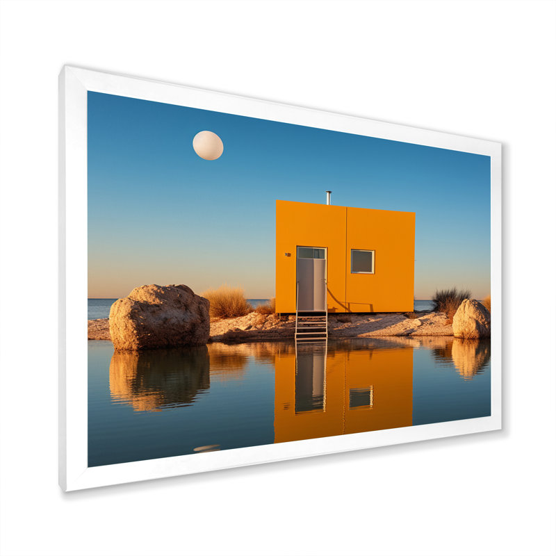 Annia sur toile, Cadre simple blanc, H 24 po x l 32 po x P 1 po
