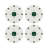 Asscher White Beaded Smooth Tabletop Set