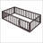 Sturdy Wood Daybed Frame With Fence And Door, Combining Natural Charm And Privacy For Cozy Relaxation.-1263409538-1263409539
