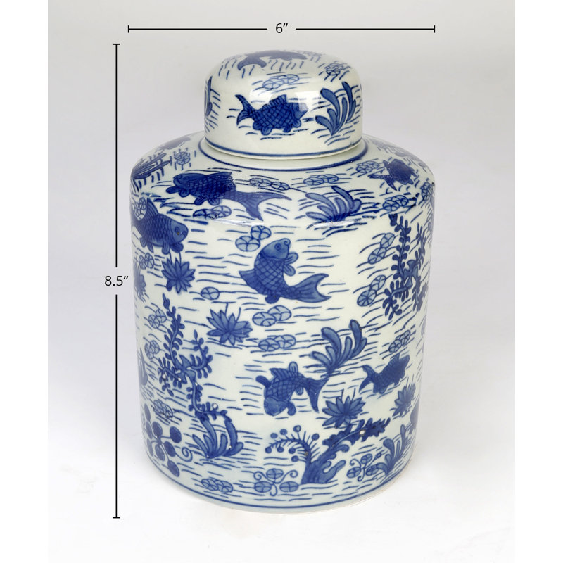 8.5'' Porcelain Ginger Jar
