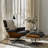Top Grain Leather Swivel Lounge Chair And Ottoman With Armrest-1210956669-1218618127