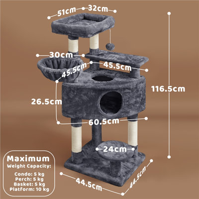116.5cm H Cat Tree