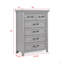Meuble de chambre contemporain en bois gris clair