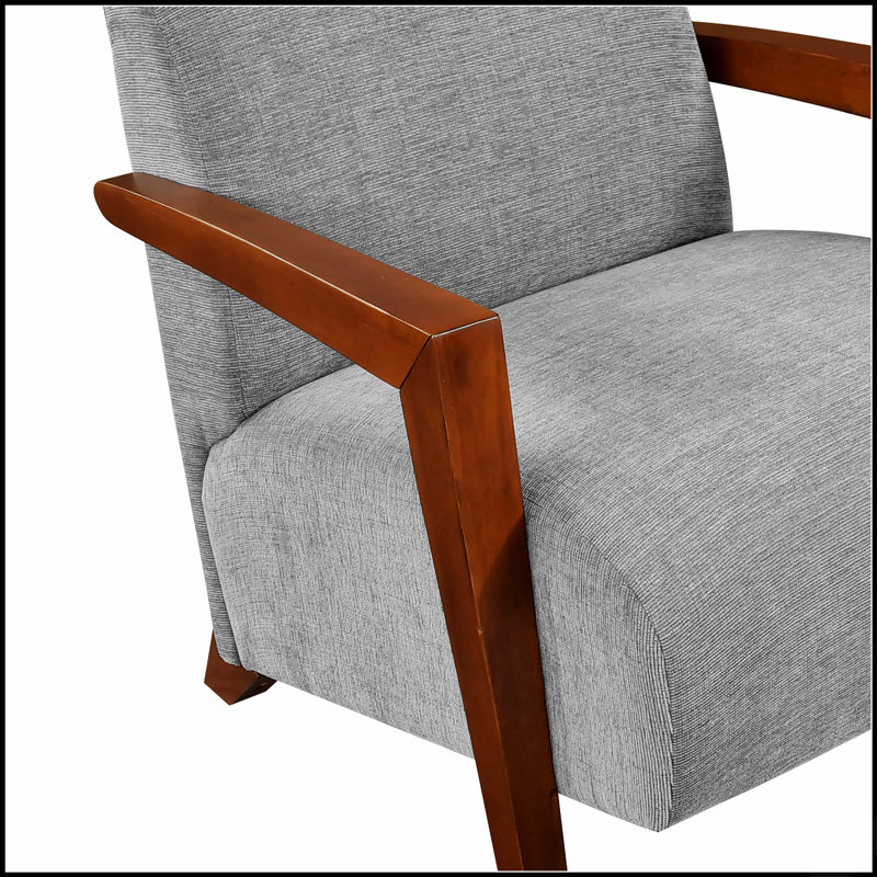 Fauteuil d'appoint ultramoderne avec coussin d'assise en mousse confortable et structure en bois massif pour salons luxueux