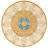 Round Dekker Oriental Handmade Tufted Wool Rust/Ivory Area Rug-833536374