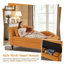  Chaise longue rembourrée avec accoudoirs roulés 64,5 po-129887205