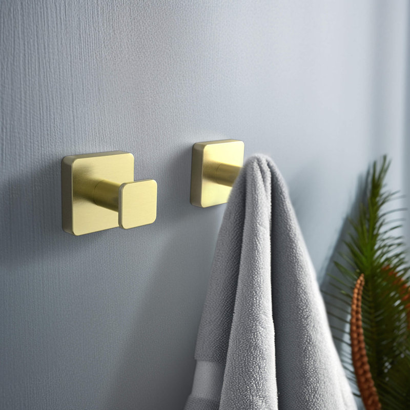 Blaze Wall Mounted Robe Hook, Brushed Gold