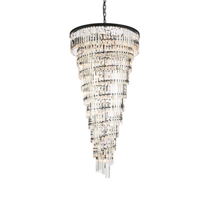 Lustre à gradins en cristal 42 lumières Dahlonega