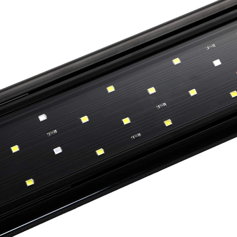 Aquarium à DEL à spectre complet pour aquarium d'eau douce de 12 à 16 pouces, H 0,4 po x l 2,7 po x P 22,25 po