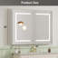 Armoire à pharmacie avec miroir DEL pour salle de bain Christhilde, désembuage, gradation continue, 3 changements de couleur, 2 prises, 2 USB-1686533565