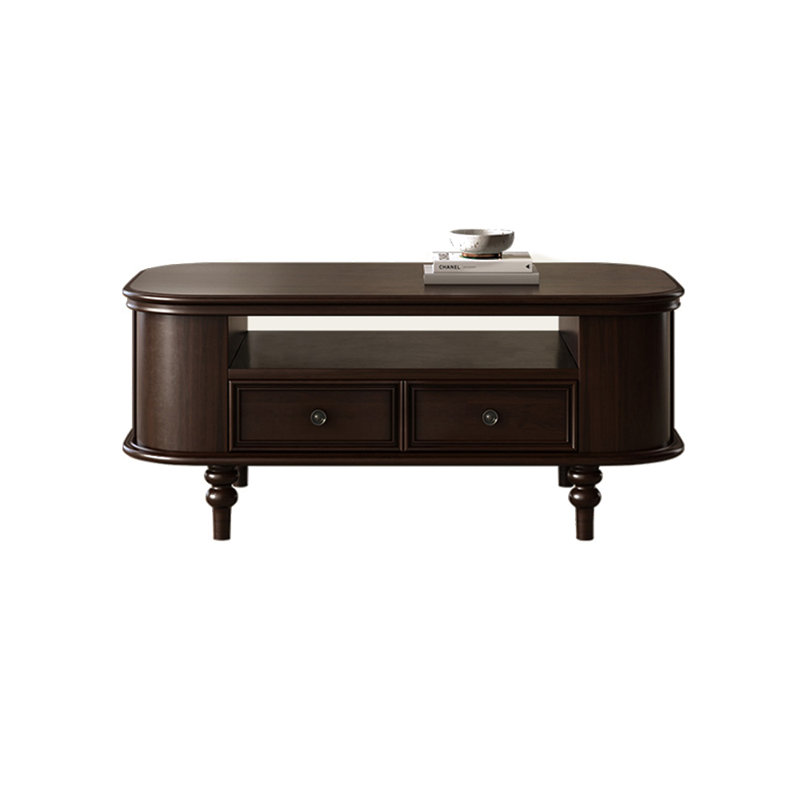 Table basse European Country Retro, Noyer foncé