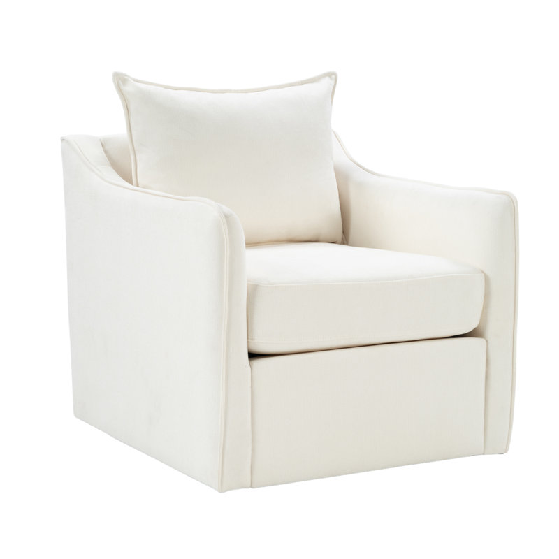 Wide Upholstered Swivel Accent Armchair, Full Back Chenille Lounge Chair, 360° Rotation, Modern Living Room Accent Chair, No Assembly Needed