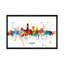 Cleveland Ohio Skyline Splash by Michael Tompsett - Print on Canvas-607784936-607784937