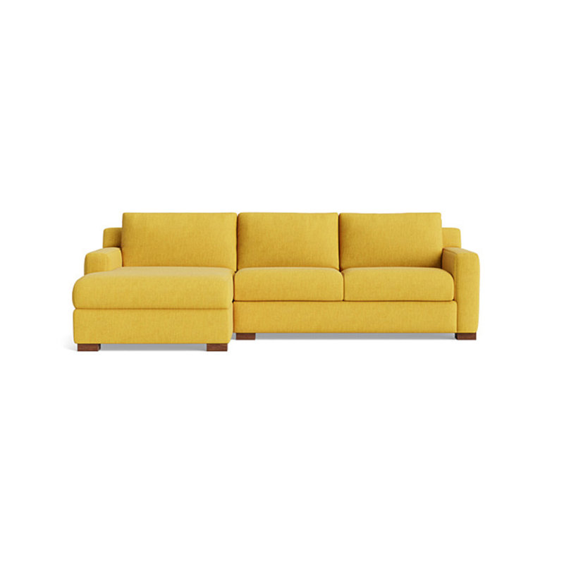 Catalina Chaise Sectional, Left Hand Facing, Performance Velvet - Denim