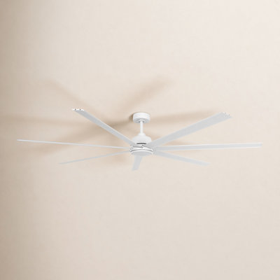 72" Indoor/Outdoor Ceiling Fan with Light and Remote, Modern Outdoor Ceiling Fan with Lights, Damp Rated, Energy Efficient DC Motor