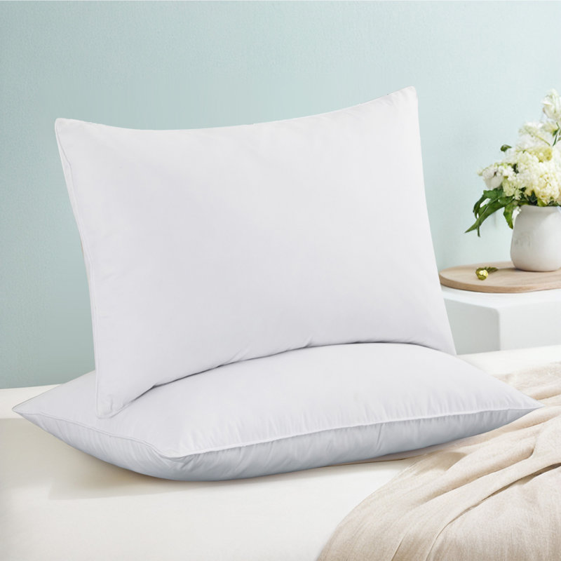 Oreiller en duvet d'oie 15%, confort et soutien ultimes, Oreiller standard: 26 po x 20 po, Blanc