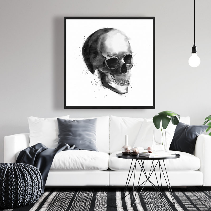 " Black And White Skull "