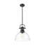 Luminaire suspendu 1 lumière avec tige Marell en verre transparent-107150091