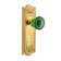 Meadows Plate with Decorative Keyhole and Crystal Emerald Door Knob
