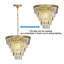 4-Light 16" Glam Tier Chandelier With Crystal Accents