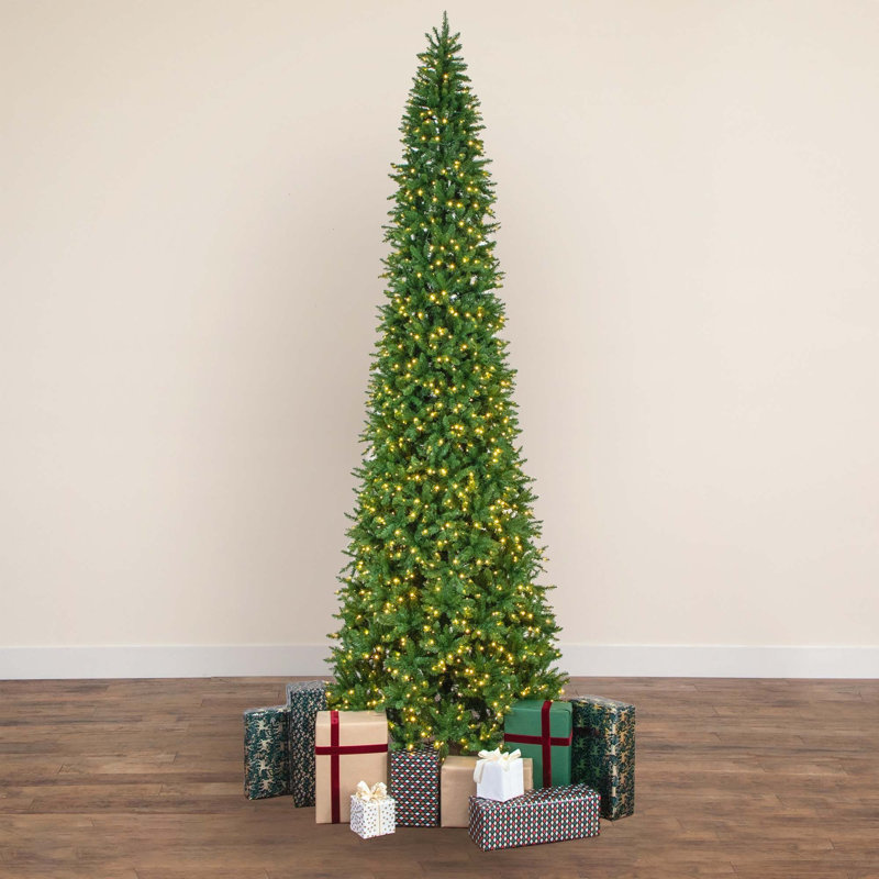 The Holiday Aisle® Artificial Slim Green Mountain Pine Christmas Tree ...