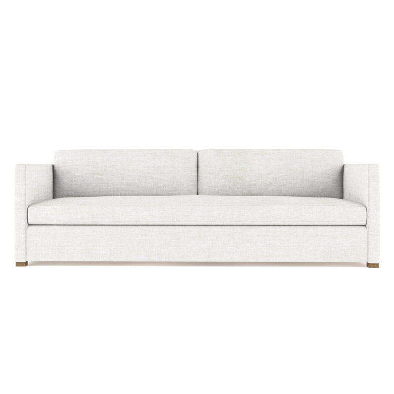 Canapé Madison, H 33 po x l 72 po x P 41 po, Velours froissé albâtre, Patiné
