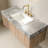Muri 48" Bathroom Vanity&Sink, Floating Plywood Storage Cabinet With Drawer&Doors, Light Gray Sintered Stone Top&Ceramic Basin With 3 Pre-Drilled Faucet Holes, Pre-Assembled, White Oak Woodgrain Color-126591205