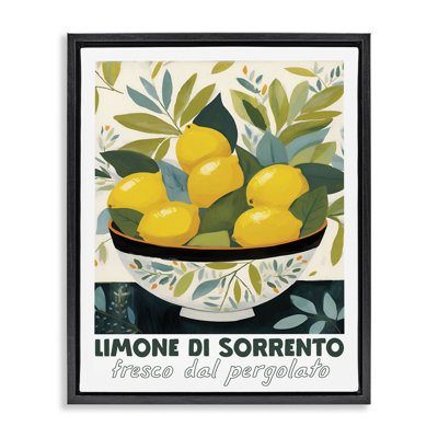 Charming Bowl of Lemons Floating Frame, design by Lux + Me Designs