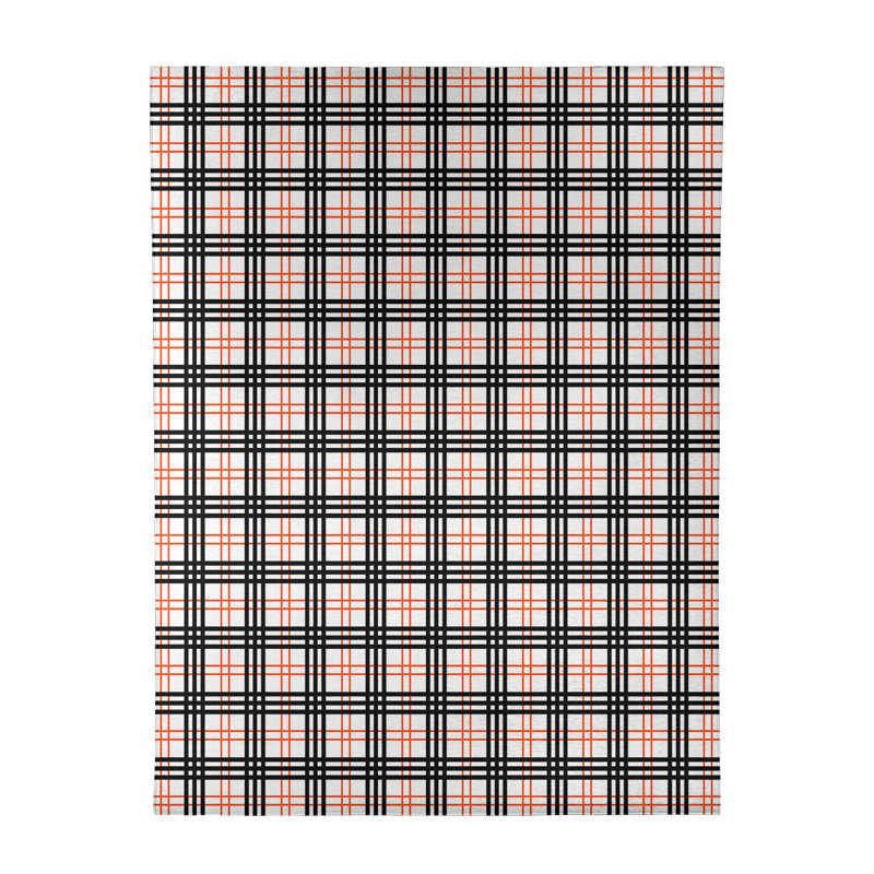 Tapis noir / blanc à carreaux, Rectangle 8 pi x 10 pi