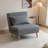 73" Velvet Modern Convertible Accent Chair with a Pillow, Floor Sofa Bed-1051258159