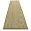 Squared Greek Key Slip Resistant Low Pile Runner Rug