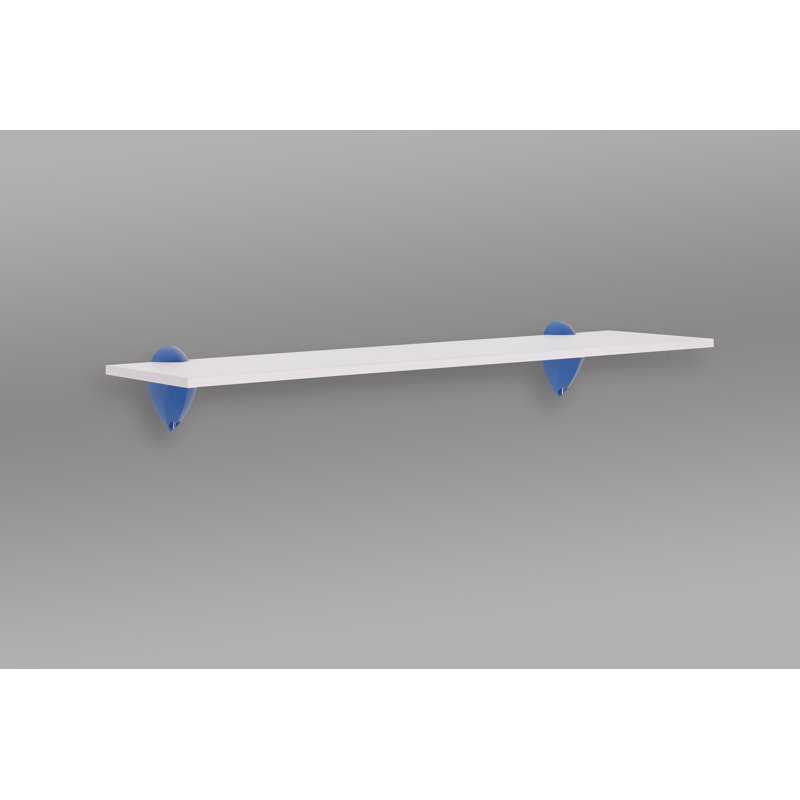 Bracket Shelf, 3.38" H x 24" W x 7.06" D, Blue